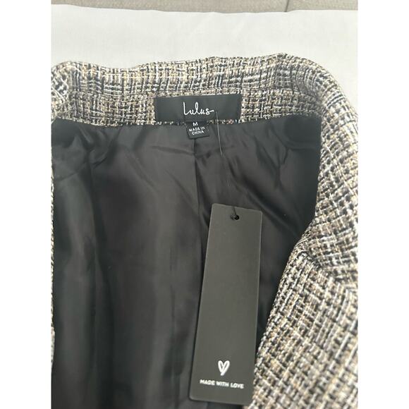 Lulus Wool Blend Double Breasted Mid Length Coat Womens Size Medium Black NWT - Picture 7 of 11